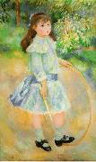 Pierre-Auguste Renoir Girl With a Hoop, oil painting on canvas